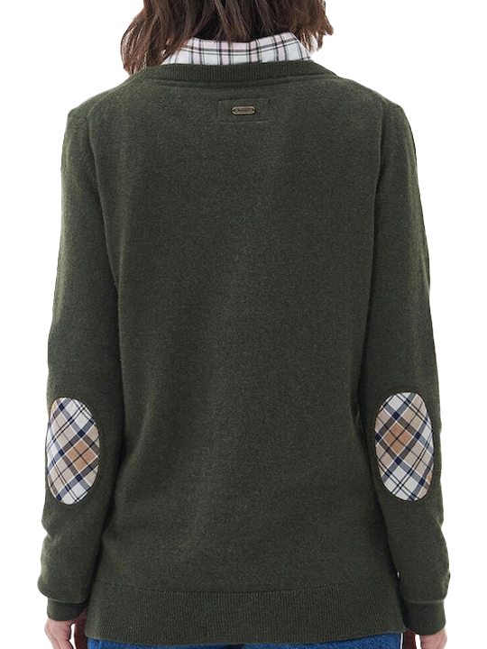 Der Damen-Pullover Pendle Crew olive/fawn von Barbour