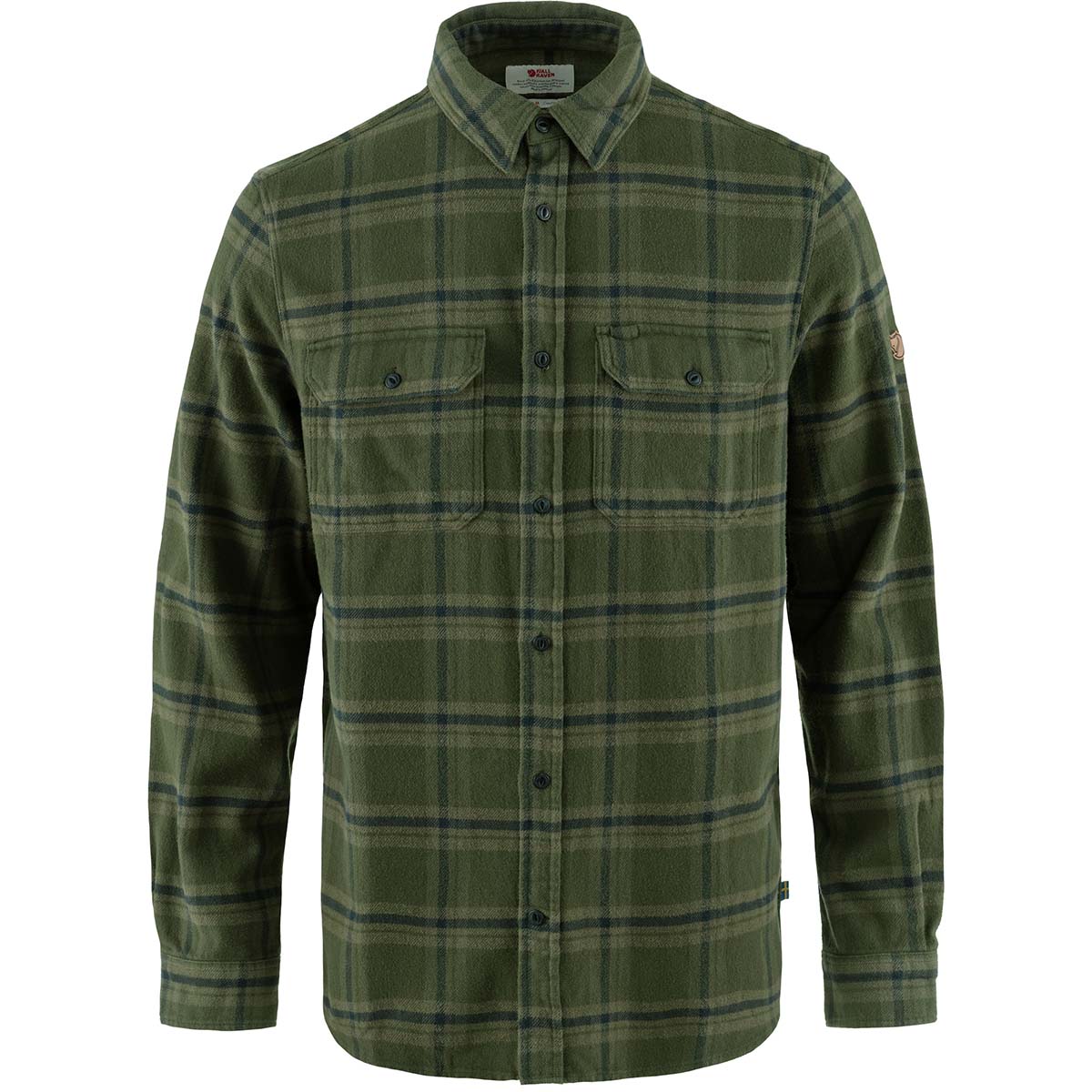 Fjällräven_Hemd Övik Heavy Flannel in Grün ; Vordersansicht