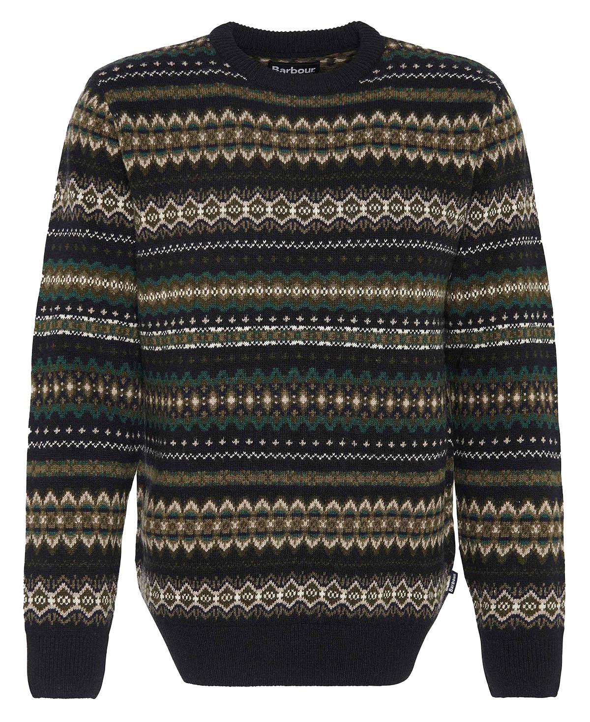 Der Pullover Case Fair Crew Black marl von Barbour