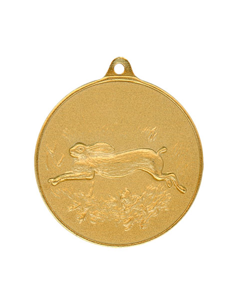 Jagdmedaille Hase gold   4J5.4-03