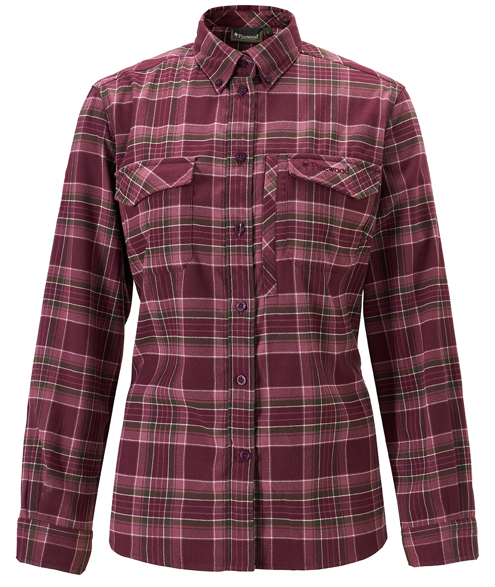 Bluse Abisko Hiking Flanell  Plum